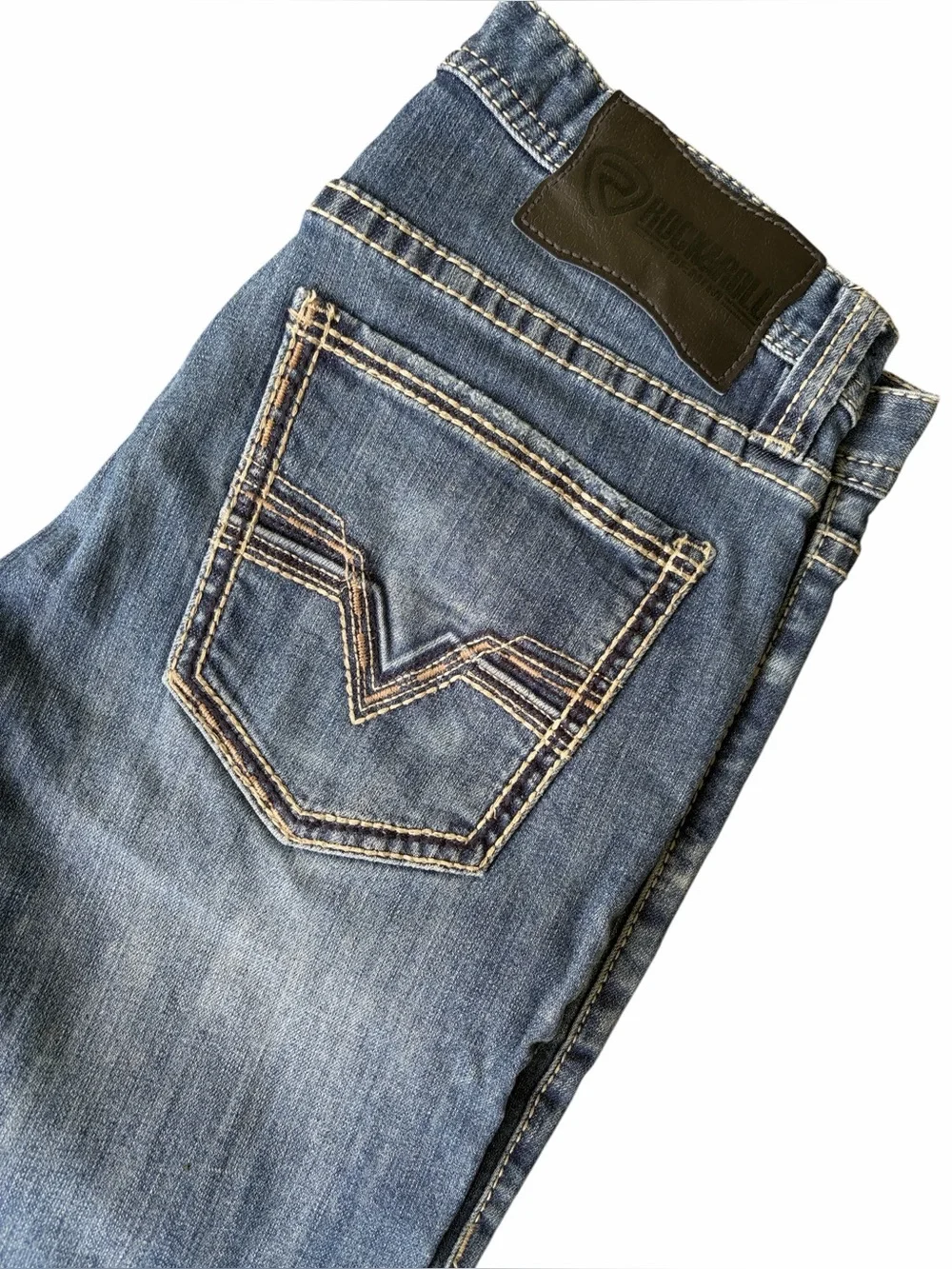 Rock&Roll Denim Revolver Straight Slim Straight Leg Jeans